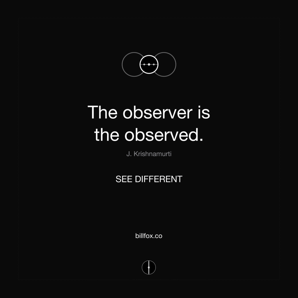 Observer is the observed