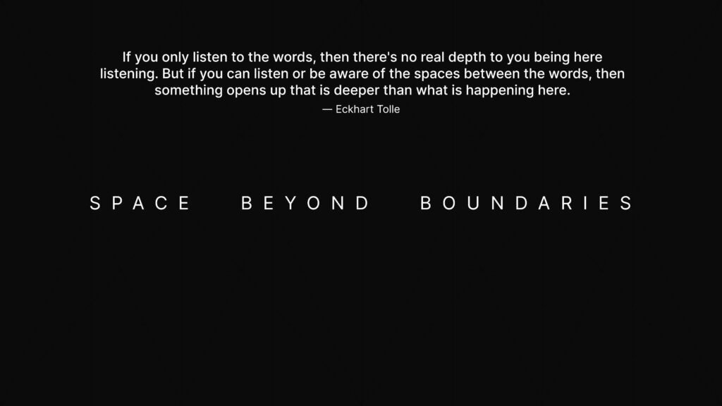 Spaces between the words