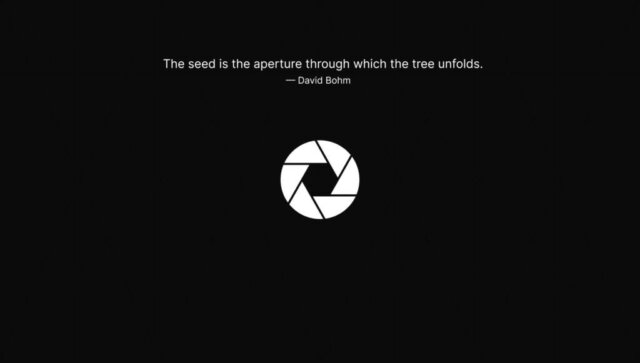 The seed is the aperture