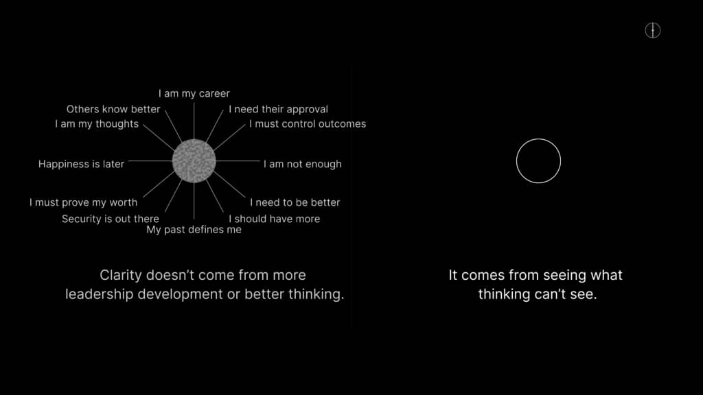 Seeing what thinking cant see