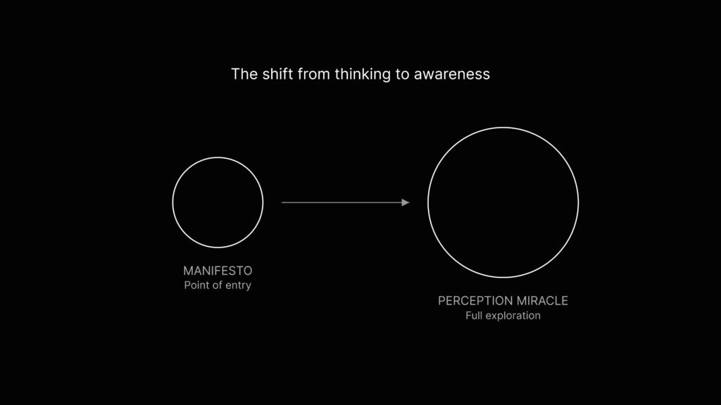 Shift from thinking to awareness