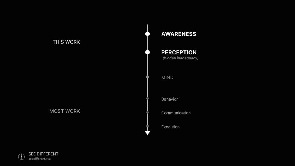 Awareness perception reality inadequacy